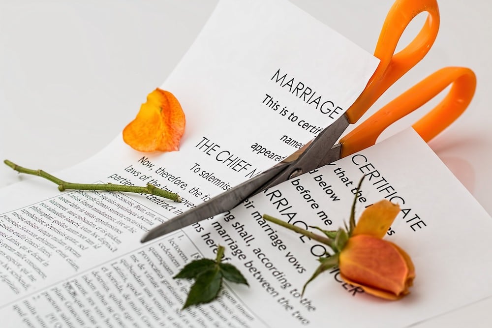 cut up marriage certificate