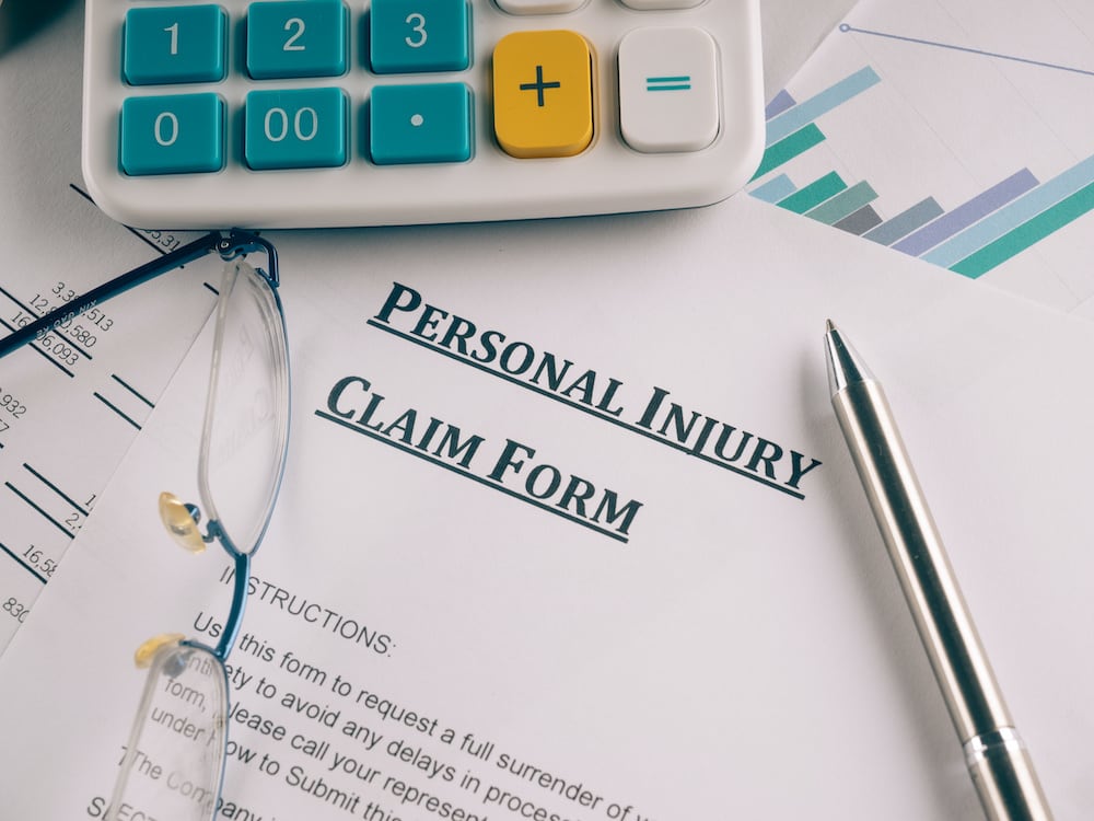 personal injury claim form with calculator